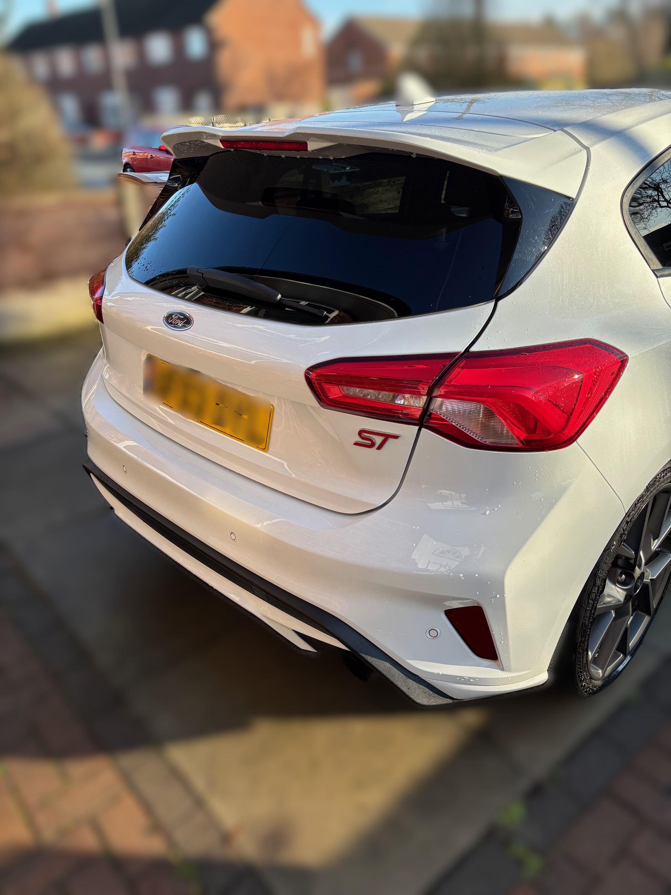 Clear rear view of car